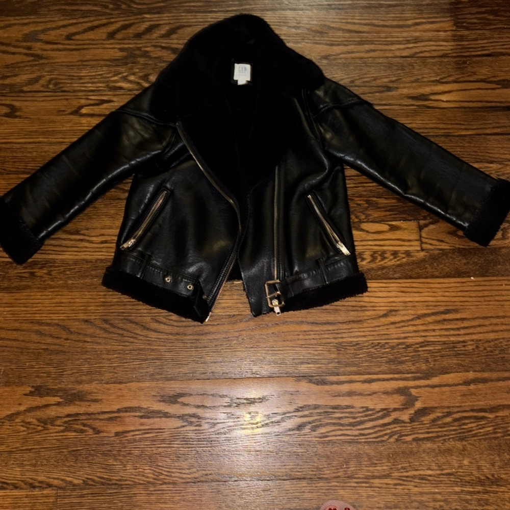 Gap girls size M pleather jacket